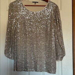 NWOT Sequin Women's Top Gold & Silver